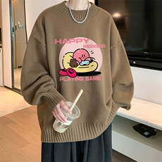 半高领毛衣男士大码针织衫男毛线衣男M18313-P45加绒款-P65，男装针织衫/毛衣，电商A040