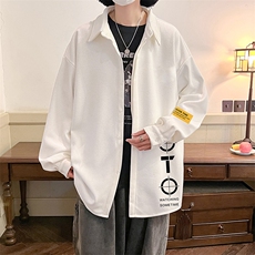 控58加厚加绒衬衫男大码长袖衬衣男外套HC79114-P38加绒款-P48，男装衬衫，电商A040