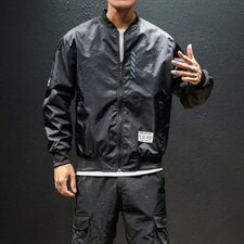 2021秋日系笑脸印花空军任意两面穿棒球男外套【控78】J823特P60，男装夹克，电商A001
