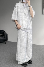 可拆开卖！立领POLO衫短袖t恤套装男生休闲运动青少年搭配帅气夏，男装T恤，电商B312