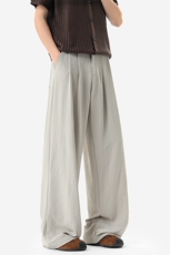 无影墙A2403P38控68-老钱风双褶阔腿西裤男夏季垂感百搭休闲裤子，男装西裤，电商B241