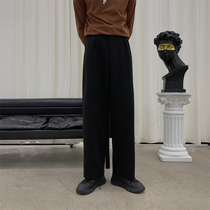 现货男士毛呢加厚直筒半松紧腰醋酸休闲西裤 225-2-20806-P55图片