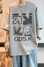 已注册/夏季内景新款搞怪个性宽松短袖T恤男潮打底衫DT00598/P25，男装T恤，电商B316