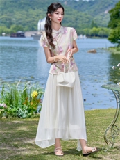 2026年夏季时尚潮流两件套女，女装套装/套裙，衣布洛