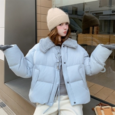 数据款现货大货已到店90绒针织翻领羽绒服6959-P355-K528，女装羽绒服，2D034