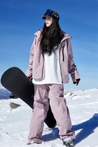 两件套大码加厚保暖外套男女同款防水滑雪服套装TZ027-P240控348图片