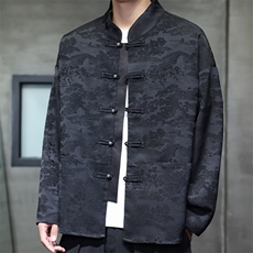 2025春季新款男装新中式衬衣汉服风唐装复古衬衫C169-P65，男装衬衫，电商B277(原6028)