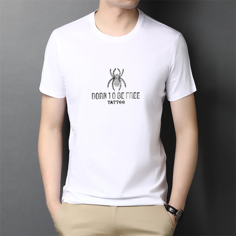 爸爸装t恤短袖中年男士上衣服夏季薄新款老人半袖polo汗衫棉圆领,男装T恤,电商B212（原钱塘6029）