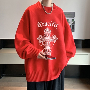 半高领毛衣男士大码针织衫男毛线衣男 M18268-P45 加绒款-P65图片