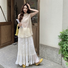 2025新款风压皱半身裙套装P155-K218，女装套装/套裙，2C299