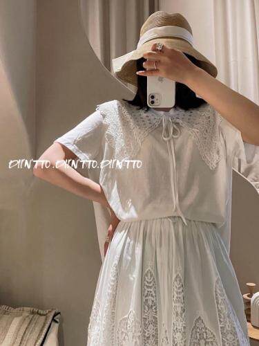 【现货】2021SUMMERT恤法式浪漫T恤，女装T恤，DIINTTO地朵