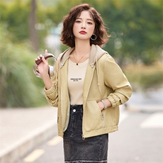 皮衣外套女短款2025新款春秋小个子韩版宽松时尚休闲PU皮夹克上衣，女装皮衣，臻衣坊