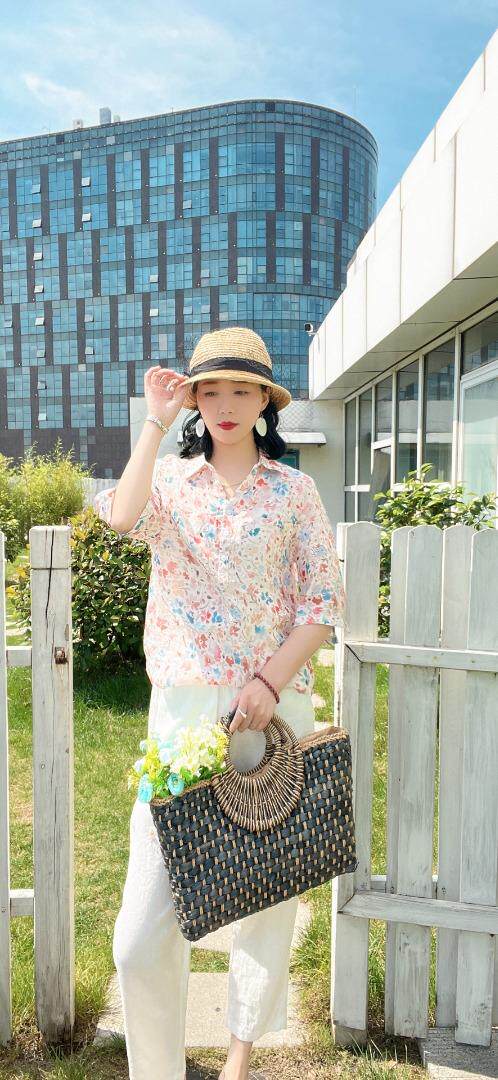 纯苎连衣裙小衫裤子裙子衬衣 时尚风 风淑女风休闲风，女装连衣裙，川哲