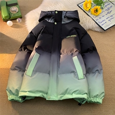 XZ-230-1MY701冬平铺简约轻奢扎染渐变防水休闲连帽棉服P118控158，男装棉衣，星座230-1