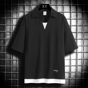 冰氧仿棉短袖网格挂拍体恤休闲百搭纯色POLO衫男上衣TC3143-P35图片