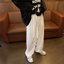 秋季新款休闲裤宽松直筒阔腿九分裤子薄款百搭帅气西裤K1600-P33，男装休闲裤，星座512-4