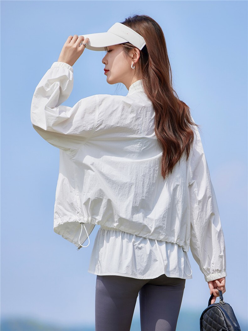 现货2026夏季新款时尚两件套城市户外宽松型休闲妈妈轻薄短外套,女装防晒衣,靓衣阁