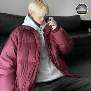 白鸭绒潮流光板抽绳立领羽绒服保暖外套Y5848-P140【特价】图片
