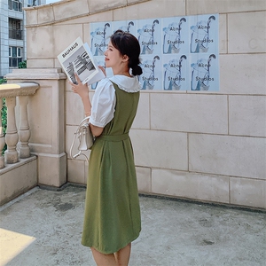 2021夏季新款 森系撞色连衣裙012—Q203图片