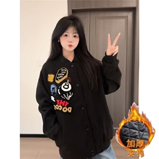 美式高街棉服男女冬季加厚宽松情侣棒球服夹克外套WYA235，男装夹克，星座516A