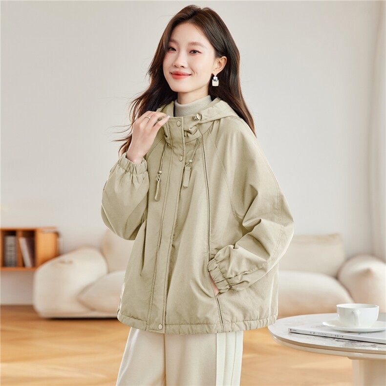 现货2025冬装新款加绒加厚休闲精品女装棉衣棉服派克服,女装派克服,木子恋