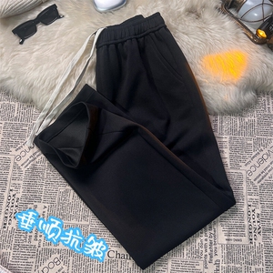 休闲抗皱直筒垂顺拖地裤长裤宽松 JHTP01：17：39图片