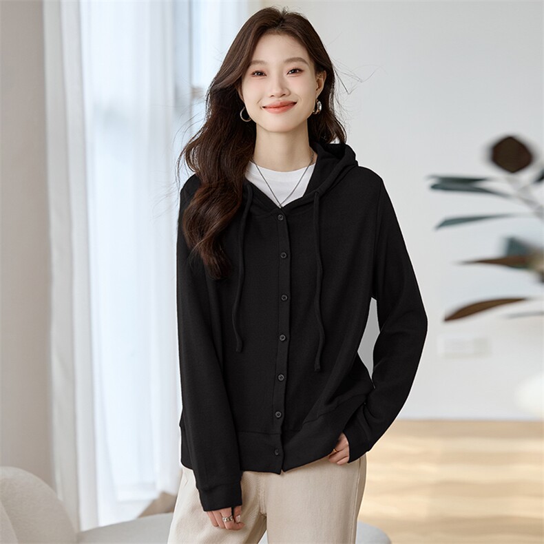 时尚拼色立领开衫卫衣短款外套女2025秋季宽松百搭休闲运动服上衣,女装卫衣/绒衫,莜菲儿