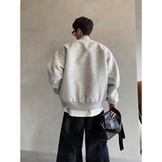 美式潮流夹棉毛呢棉服外套男冬季落肩宽松呢料棉衣夹克，男装棉衣，星座506A
