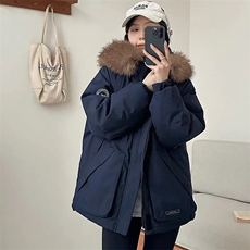 【升级款】派克服工装羽绒棉服oversize面包服外套Y902-P110网图，男装棉衣，电商B245