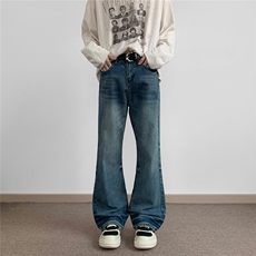 C315-G3010秋冬现货美潮高品质重水洗微喇牛仔裤地毯(P70X98)8，男装牛仔裤，电商C315