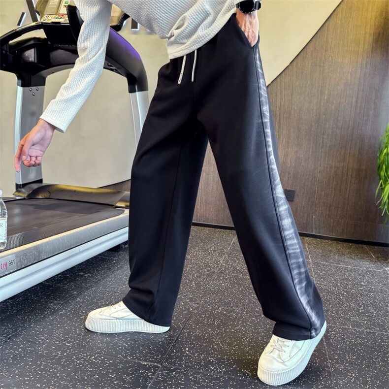 B340K025P6898店主风小伙风痞帅水洗条纹休闲裤卫裤，男装休闲裤，电商B340