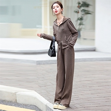 2024春季新款时尚潮流三件套女装套装宽松显瘦休闲运动服，女装套装/套裙，梦芯尔