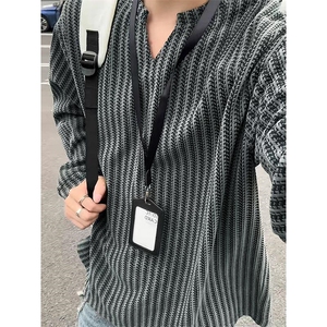 现货5W件重磅280g鱼骨纹V领长袖T恤T24536特P15 T24536J加绒特P25图片