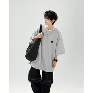 8XL-M 重磅！特大码T潮牌上衣男中性华夫格短袖T恤DX304P25控39图片