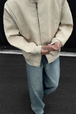 高品质设计感pu皮结构夹克外套男CP96-特p75，男装夹克，电商B371