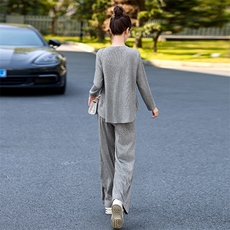 女神时尚洋气气质中式运动休闲减龄宽松韩版短袖阔腿裤套装，女装套装/套裙，梦依杭