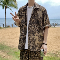 动物豹套装TZ77814特P45衬衫DCS77815特P27DK77816特P18套装控88，男装衬衫，星座227-7