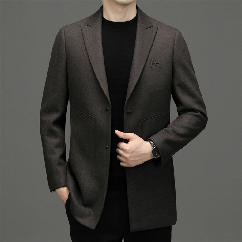 BW65890钱塘2020-2中年男士冬季厚款商务休闲简约毛呢西服P330,男装西服,钱塘207-2