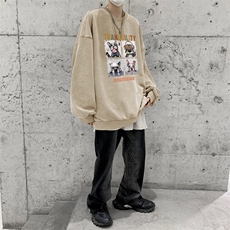 美式潮牌重磅水洗做旧连帽卫衣力推大码男XZ517A-2-Y7755-P58，男装卫衣，星座517A-2