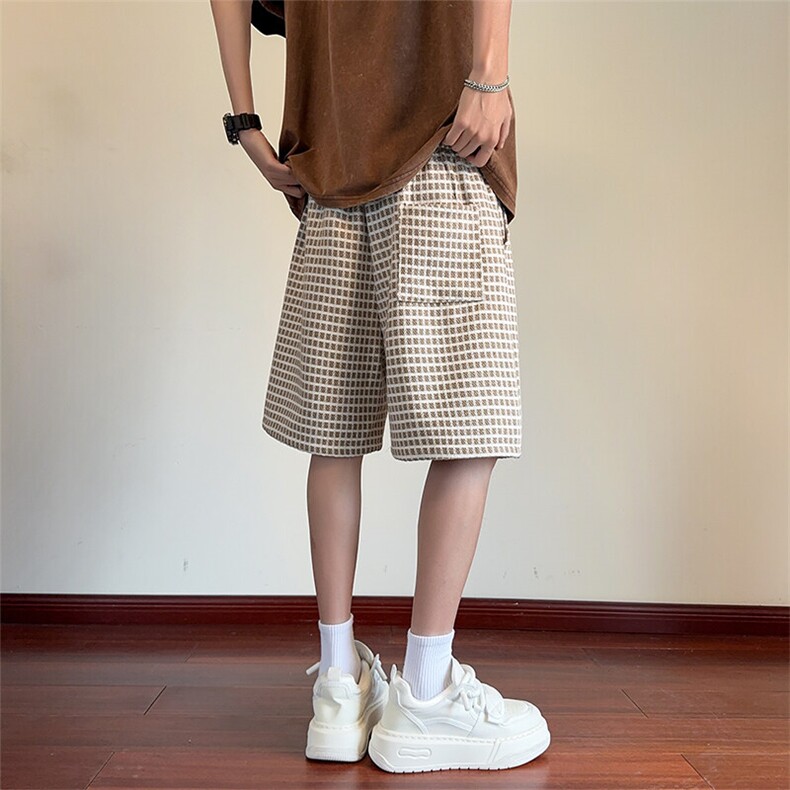 25短裤男夏季美式复古拼接五分裤潮牌宽松大码XZ102B-1DK2595P30,男装牛仔裤,星座102B-1