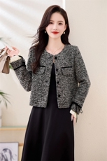 中老年女装中老年豹纹宽松衬衫短款秋季时尚女装裙子，女装短外套，衣之秀