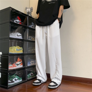 K739-P60   控78 抖音品质夏高街垂感直筒拖地裤男生休闲裤西裤图片
