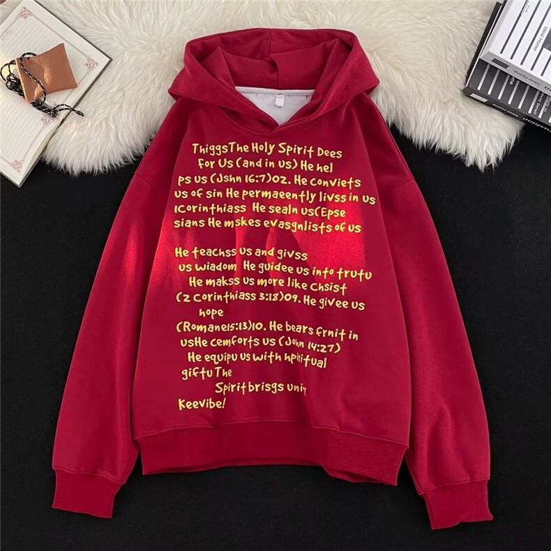 美式字母连帽卫衣男潮ins港风潮流Y8048P50,男装卫衣,星座1116-2
