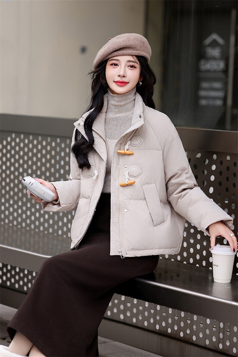 有报告！90%白鸭绒立领羽绒服，档口拿220元,女装羽绒服,天丽