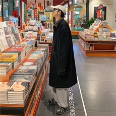 FY643J-P95-控148M-5XL现货羊羔绒风衣长款大码宽松过膝大衣，男装风衣，星座116