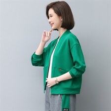 时尚休闲开衫棒球卫衣女宽松显瘦百搭外套春季新款韩版学生上衣，女装卫衣/绒衫，依恋蒂丝