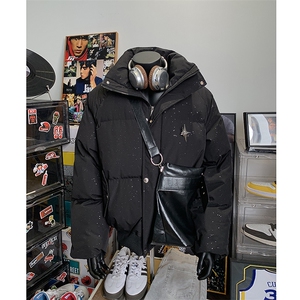 405A 美式高街个性金属设计印花满天星棉服  MY24912-特批85控158图片