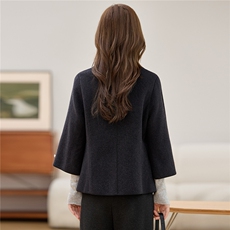 2025年新款秋冬高端双面呢羊绒大衣女中长款宽松羊毛外套，女装毛呢外套，众宇琦