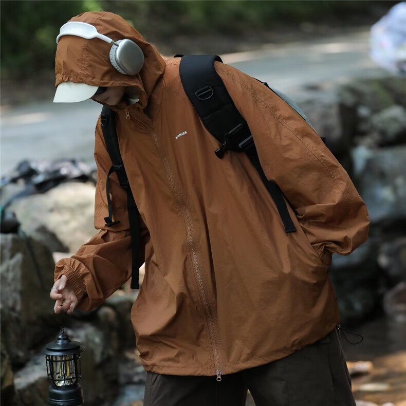 连帽户外防晒外套男女夏季轻薄vintage美式冲锋衣W9249P38,男装夹克,星座1116-2