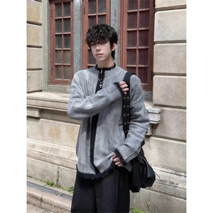 网图有货 美式高街vibe开衫毛衣男女宽松针织衫外套上衣A1337-P58图片